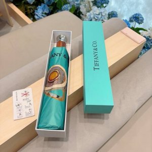 tiffany蒂芙尼 钻戒 时尚独特、三折自动折叠晴雨伞 火爆来袭 夏日里的小清新 高效阻隔紫外线涂层 有伞随行 晴雨无优～
