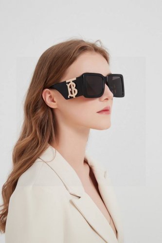 Burberry巴宝莉 墨镜女24年新款Be4406U大框B字母Logo潮流太阳眼镜
