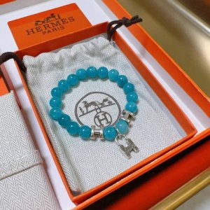 新品发布 Hermas爱马仕手链奢华爱马仕手串 天然石手链男女同款 最新款全件串珠手链档次更高明星同款Anger Forest系列H复古爱马仕手链 尺寸:16-