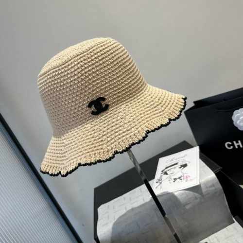 chanel香奈儿针织手钩渔夫帽 波浪边小礼帽 头围57Cm