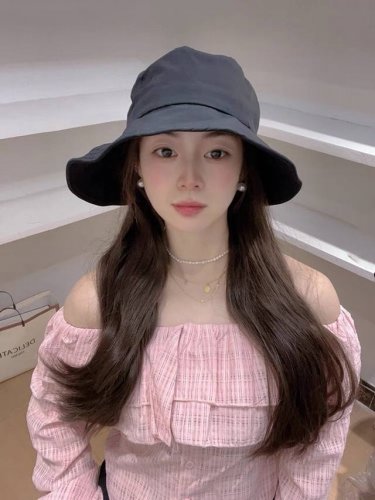 迪奥Dior韩版蝴蝶结渔夫帽子女款夏天配裙子遮阳盆帽脸小 大檐防晒太阳帽