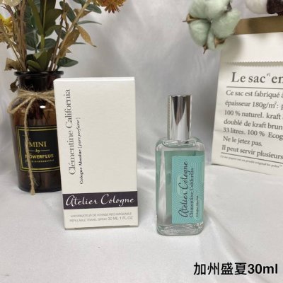 专柜品质 欧珑加州盛夏 加州红橘Clementine California柑橘香水30Ml古龙香水男女中性 香调 柑橘馥奇香调 前调 橘子 克里曼丁 红橘 杜松