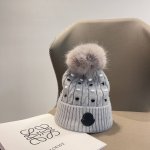 特 配防尘袋 Moncler蒙口 2024秋冬新款波点俏皮针织毛球毛线帽# 非常有质感的一款～闭眼入