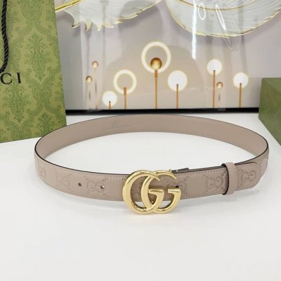 特 Gucci古驰 3.0Cm 双面头层小牛皮 原厂皮料订做 经典压花面搭配铜扣 时尚百搭 码数 75 80 85 90 95 100 105 110