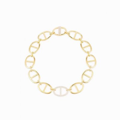 A批M Monaco Xl号链环项链！环环相扣，摩登时尚，全新Xl号个性链环项链，自由混搭出层次感造型，选择你喜欢的A批M扣牌或者吊坠，组合出个性造型。