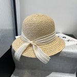 120￥ 缪缪Miumiu拉菲草帽，蝴蝶结小礼帽，头围57Cm