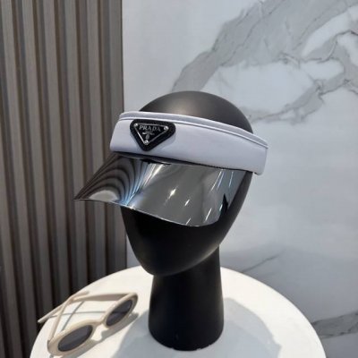 爆款普拉达Prada新款镜片空顶帽 定制超薄纯棉面料，简约时尚更透气，超火爆 现货秒发