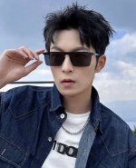p120Lv 2025新款男女情侣款太阳镜多边形墨镜Ip电镀永不褪色 超轻超有弹性整幅眼镜无螺丝重要的是压不坏 高清尼龙镜片、精湛的工艺 原版材料 休闲大气不挑