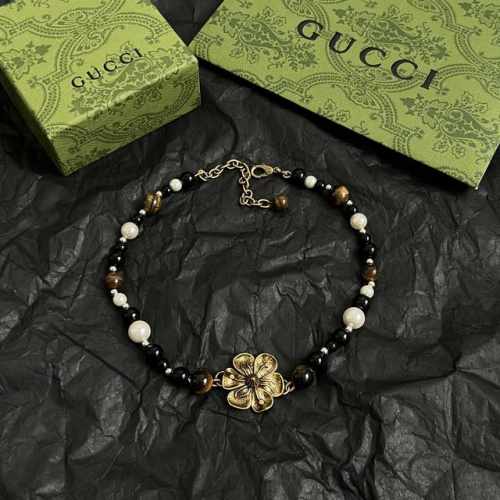 Gucci 项链，明亮式切割工艺使表面抛光非常靓丽360度绚丽夺目 方方面面都很到位整体设计简约。