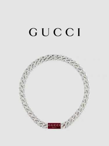 Gucci古驰Trademark系列珐琅链式项链