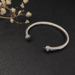 david Yurman 5Mm镶嵌石紫钻头手镯。建议适合佩戴的手围15-20Cm 编号Dysz-051