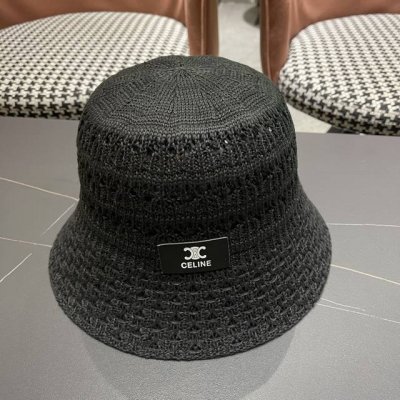 Celine赛琳 明星款镂空渔夫帽女春夏薄款透气棉韩版百搭 显脸小水桶帽防晒帽子