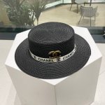 Chanel香奈儿 2025新款织带款大牌风平顶草帽，旅行必备，超好搭配，赶紧入手！