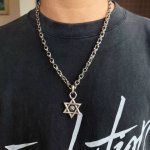 新款 专柜品质 Chrome Hearts克罗心十字架互扣项链 六芒星吊坠 凹凸造型不同的花纹设计风格 呈现出与众不同 十字架 童军花是克罗心的志 所以更经久不