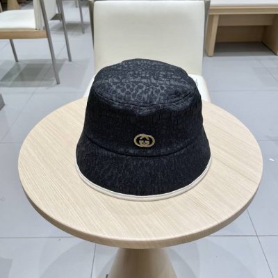 Gucci古奇百搭显瘦渔夫帽女夏季休闲高端女士盆帽小香透气薄款帽子
