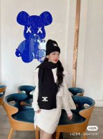 赛琳celine 小红书爆款，官网新品经典套装帽子！帽子围巾！手感一级棒！暖暖哒超级舒服～这个冬天你就差这么一套装帽子啦～又保暖又时尚！欢迎选择
