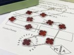 Vca四叶草十花短款项链梵克雅宝 Vca中号十花四叶草～亚金定制电镀18K金工艺 链长52Cm原版菱形扣！