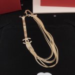 编号Xxl0063 Ch*Nel最新款银色多层次光面项链 一致Zp黄铜材质