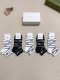 配包装 一盒5 双 Dior 迪奥 经典字母Logo 纯棉短袜 ，Ins超火爆短袜，纯棉面料，潮人必备 ，经典配色 个性时尚百搭款，你值得拥有哦