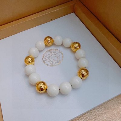 专柜精工版本 范思哲美杜莎玛瑙水晶手链多元素玛瑙泰银风格 大号 手链 权志龙明星同款 复古做旧风 原版复刻 纯手工打造 ～正品开模潮流时尚必备 男女均可佩戴 情