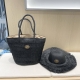 Gucci古奇本色田园风流苏编制草编包套装 纯色简约百搭个性大容量托特包潮