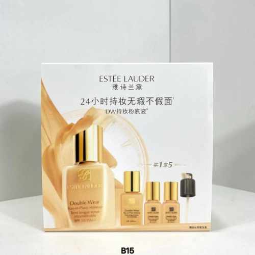 专 雅诗兰黛Dw粉底液3+1套装！内含：30Ml+15Ml+7Ml*2。色号：1W1。