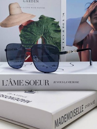 Chrome Hearts 克罗心新款港味复古跨境摩登时尚多边形太阳眼镜男潮个性女防紫外线双梁墨镜 女士墨镜