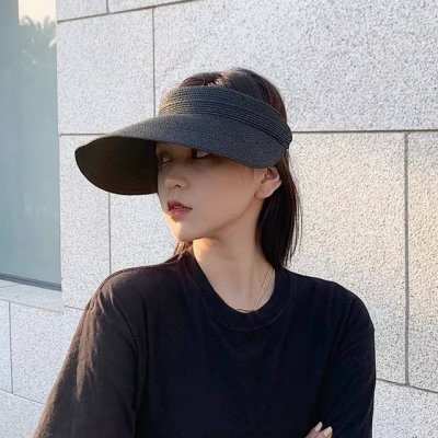 赛琳Celine新款空顶草帽女夏季可折晉大檐遮阳帽户外防晒帽防紫 外线品脸小太阳帽