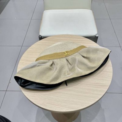 P90 路易威登Lvlouisvuitton春夏欧根纱大蝴蝶结草帽遮阳帽女可折叠蝴蝶结优雅出游度假渔夫帽