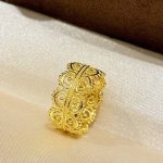 a5970 独立设计师 中古系列 意大利宫廷风 钩花 蕾丝 镂空戒指 晚宴酒会必备单品 日常百搭 精选德国进口S925纯银材质电镀厚金 678码 纯银戒指