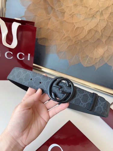gucci古驰法国原厂皮料，黑帆布 原厂底皮 品质毋庸置疑 没有更好 只有最好 宽度4.0Cm 顶级 原单150