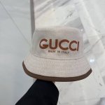 gucci古奇 2025专柜新款简约刺绣款渔夫帽，很潮！休闲运动款，经典制作，超级好搭衣服！
