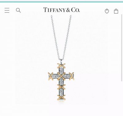 Tiff 经典款 十字架交叉 T家蒂芙尼 项链 降临~性感 唯美 满满的浪漫感 超有女人味 Zp 原版尾链 高端 微镶工艺高级分色电镀打造 随意 搭配项链