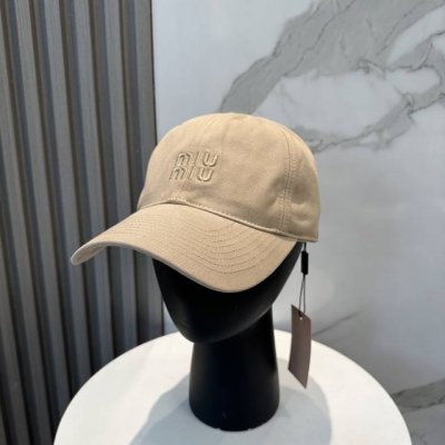 谬谬Mium 原单新款纯棉洗水布棒球帽 正品开模订制 原版做工细致质量超赞 偶尔换换感觉真的太棒了