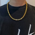谢霆锋同款项链 专柜品质 Chrome Hearts克罗心 黄金色经典复古多元素项链 凹凸造型不同的花纹设计风格 呈现出与众不同 十字架 童军花是克罗心的志 所