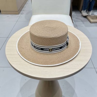 Lv路易威登新款草帽，平顶礼帽，头围57Cm