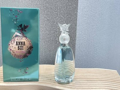 专柜品质 anna Sui安娜苏许愿精灵女士香水花果淡香清新持久75Ml 前调 香瓜桃子柠檬 中调 菠萝黑加仑 中尾调 琥珀麝香橡木苔雪松