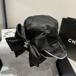 chanel香奈儿高端蝴蝶结渔夫帽 遮阳帽 春秋新款 头围57Cm