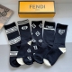 配包装P60（一盒5双） fendi 芬迪 字母双Ｆ爆款小腿长筒袜，纯棉面料， 专柜同款 纯棉面料，实用好穿 柔软透气，时尚百搭款，大牌出街。