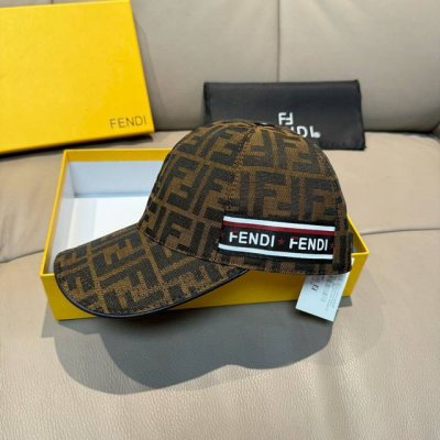 配盒子布袋 Fendi 芬迪 新款原单棒球帽 双F提花 专柜常年热卖款 口碑极佳 1:1开模订制 原版提花帆布料+头层牛皮 轻盈透气 质量超赞 基础头围56 贴
