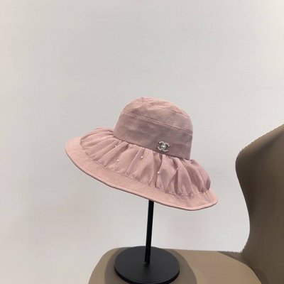 特 配防尘袋 Chanel香奈儿 2025新款春夏欧根纱珍珠轻奢款渔夫帽，百搭日常款～出街必备