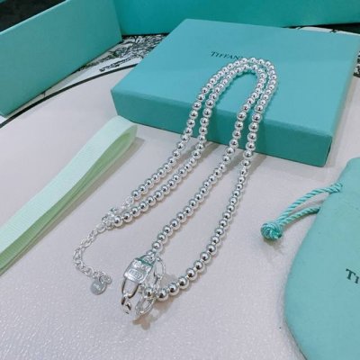 正品新款蒂芙尼项链 Tiffny&Co. 专柜精工银版本 明星同款 复古做旧风 原版复刻 纯手工打造 正品开模潮流时尚必备 男女均可佩戴 情侣款同款 摇滚朋克银