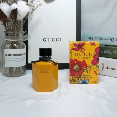 高端品质 古驰花之舞绚丽栀子花2018限量版黄瓶50Ml，，Gucci Flora Gorgeous Gardenia Limited Edition 2018