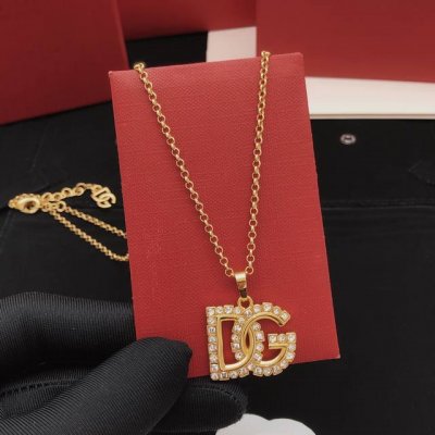 编号Dgxl0012 Dg*最新款镶钻项链 一致Zp黄铜材质