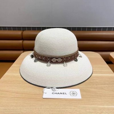 Chanel香奈儿 骑士帽女春夏民族风沙滩出游遮阳复古草帽