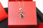 热销款 Qeelin 麒麟 Wulu系列 绿葫芦项链 葫芦谐音＂福禄＂，寓意有福！美到哭，简直毫无抵抗力！高品质，超精工！ 厚金厚金厚金电镀，成本具高！镶十心嵌