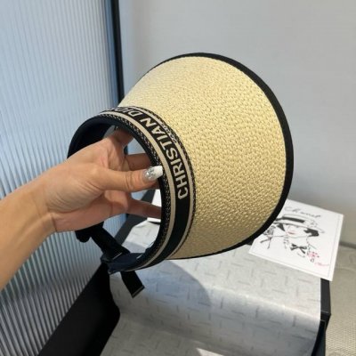 Dior迪奥空顶草帽，可折叠