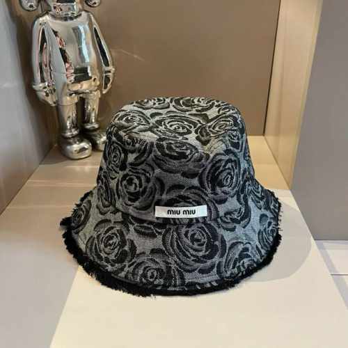 缪缪Miumiu牛仔渔夫帽，高级定制版，头围57Cm