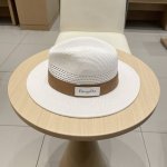 迪奥Dior法式镂空平顶草帽男女士宽檐夏季遮阳太阳帽绅士海边度假防晒凉帽