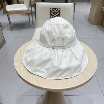 Celine塞琳简约空顶帽防晒遮阳渔夫帽大头围显脸小帽子